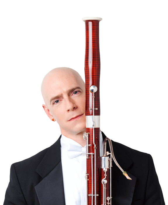 Chad Cognata with his bassoon